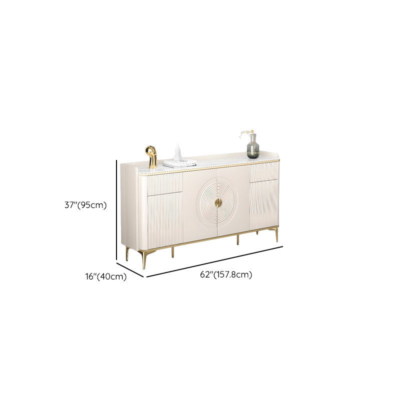 Glam Free Standing Utility Storage Cabinet for Parlor with Sintered Stone Countertop - image 17