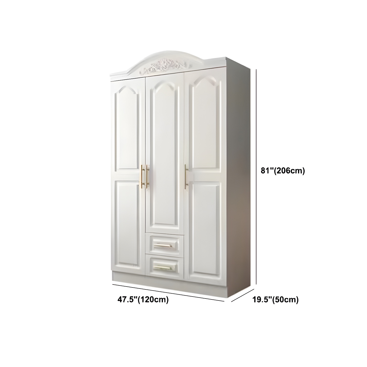 French Country Wardrobe White Wooden Wardrobe Closet for Bedroom - image 14