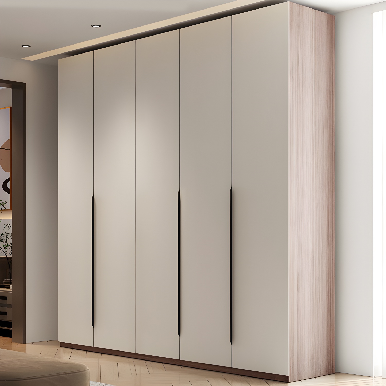 Hinged Wardrobe Cabinet Engineered Wood Wardrobe Armoire for Home - image 12