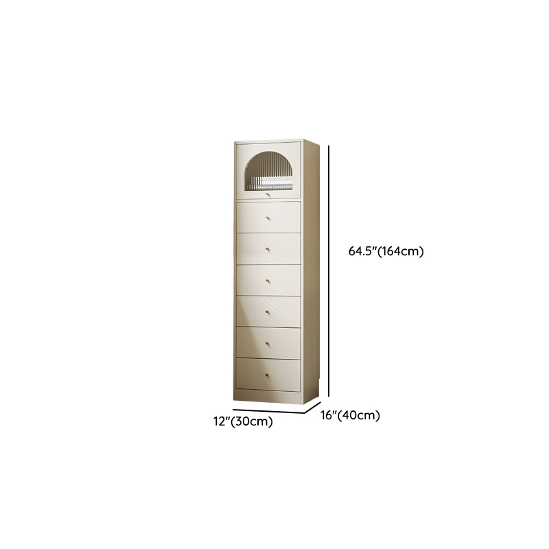 Chalk Trendy Composite Wood Semainier with Shelves, Hutch, and 6/5/4 Drawers in Vertical Orientation - image 26