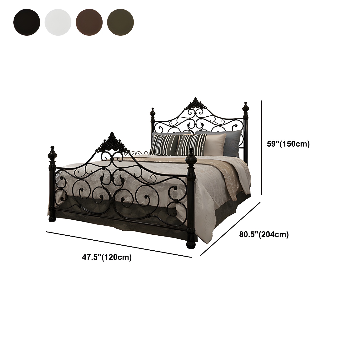 Industrial Antique Metal Bed Frame Wire-Grid Low Profile Open-Frame Bed - image 8