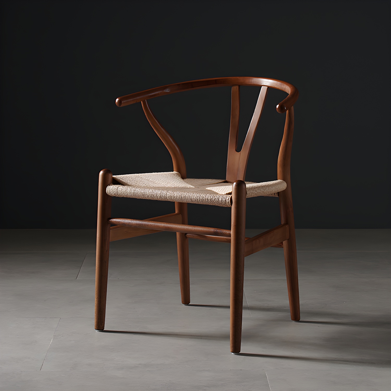 Scandinavian Style Wood Dining Chair Dining Room Wishbone Chair with Arm - image 14