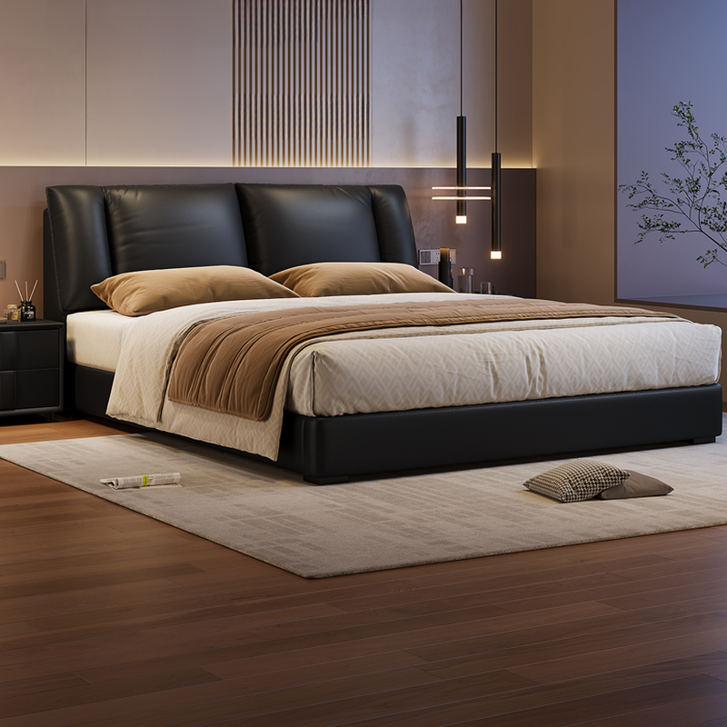 Solid Color Storage Bed/Platform Bed in Pine Wood for Bedroom