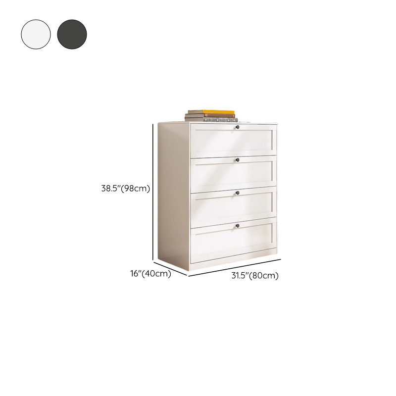Simple Steel Bachelor Chest/Lingerie Chest with Drawers in White/Black - image 12