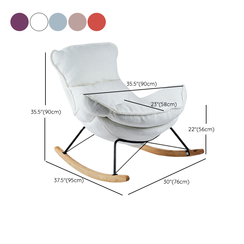 Comfortable Upholstered Rocking Chair with Solid Wood Frame for Modern Home Decor - image 18