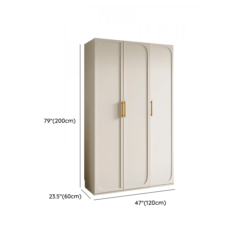 White Minimalist Wooden Wardrobe Closet with Soft Close Drawer, Soft Close Door, Interior Shelves, and Clothing Rod - image 14