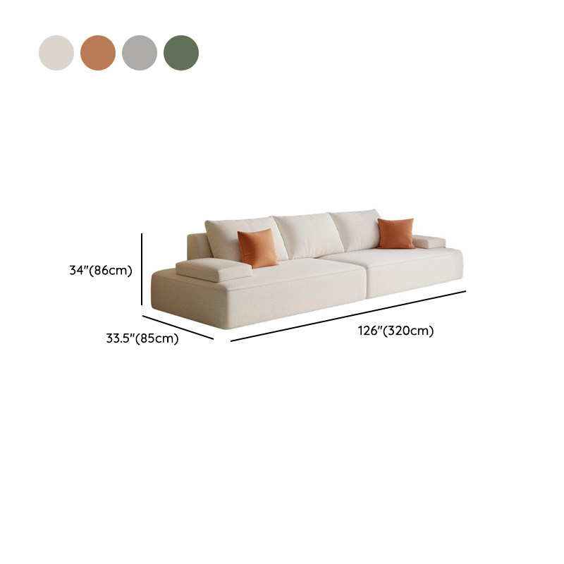 Tear Resistant Sofa Couch in Grey/Olive Green/Ivory with 5 Pillows - image 12