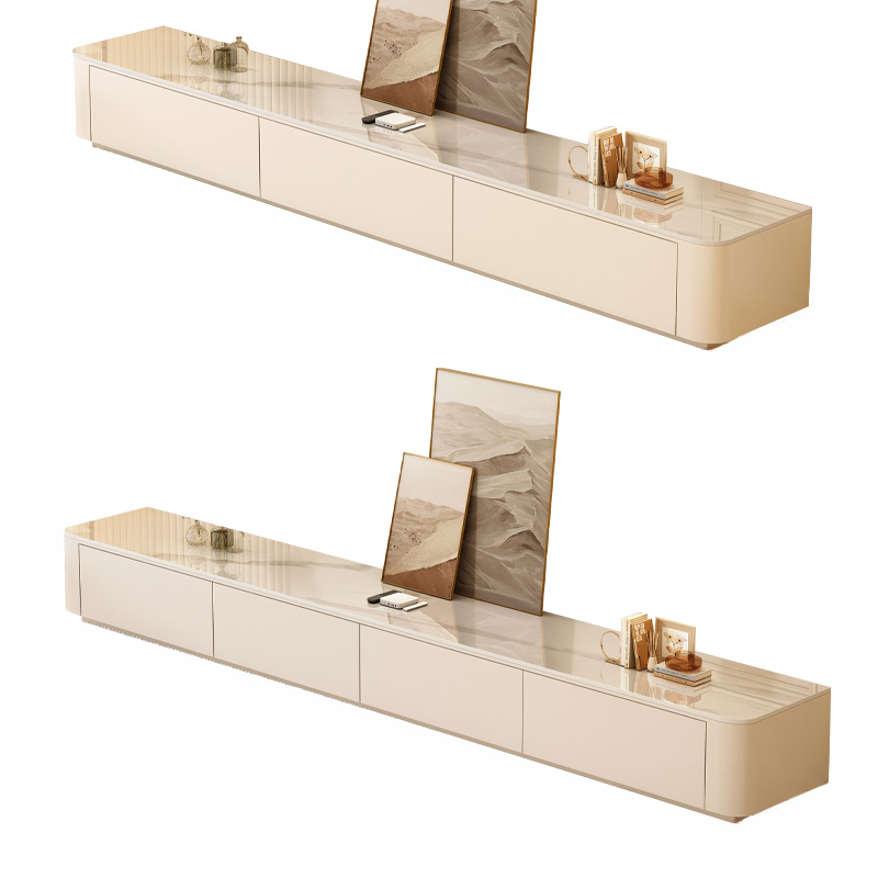 Rectangular Sintered Stone Countertop TV Stand with 3-Drawer/5 Drawers/4 Drawers and Cable Management in a Modern Simple Style - image 9