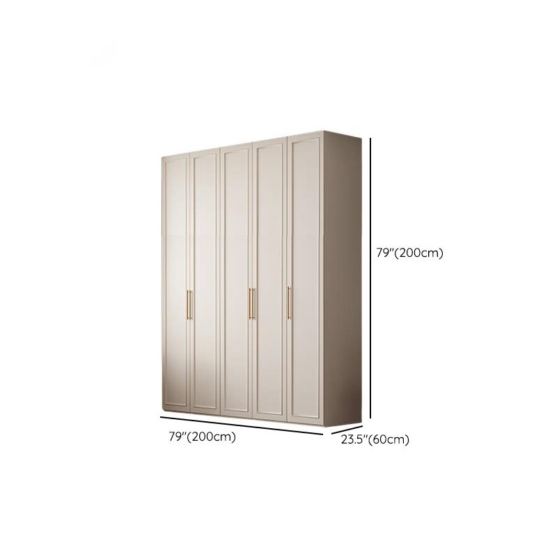 White Casual Wood Independent Armoire Cabinet with Compartments, Soft Close Door, and Interior Shelves - image 11