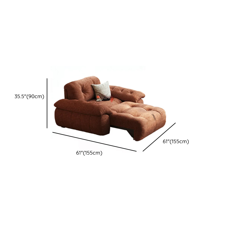 Standard/Single Sofa in Soft-pile Fabric, Amber Color with 1 Pillow - image 11