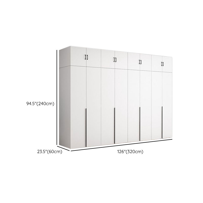 White Modish Composite Wood Wardrobe Armoire with Soft Close Door, Interior Shelves, and Hanging Rod - image 15
