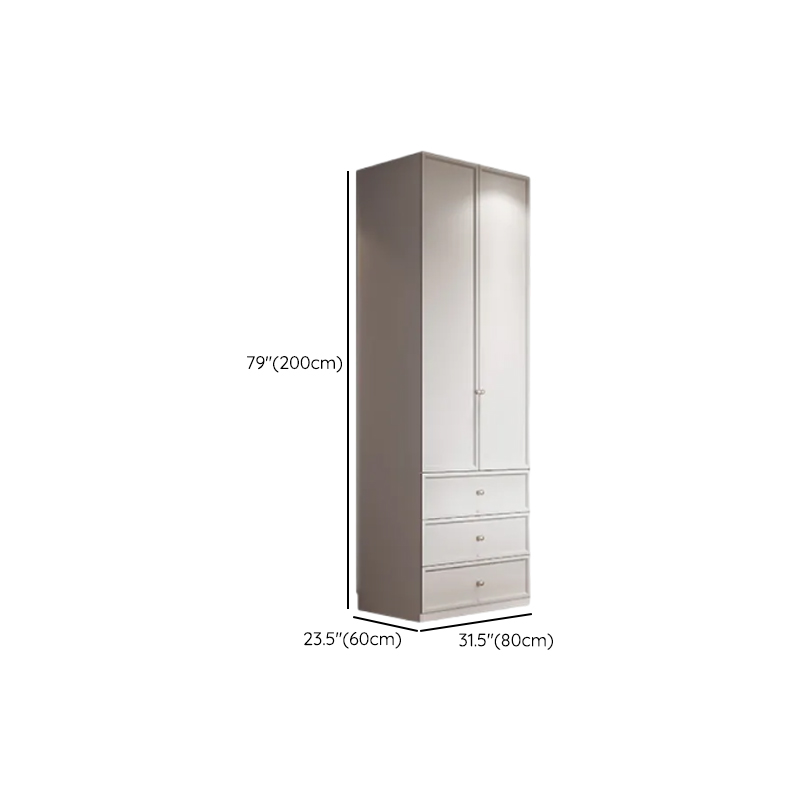 White Minimalist Wooden Wardrobe Closet with 3-Drawer/6-Drawer, Soft Close Door, Interior Shelves, and Clothing Rod - image 14