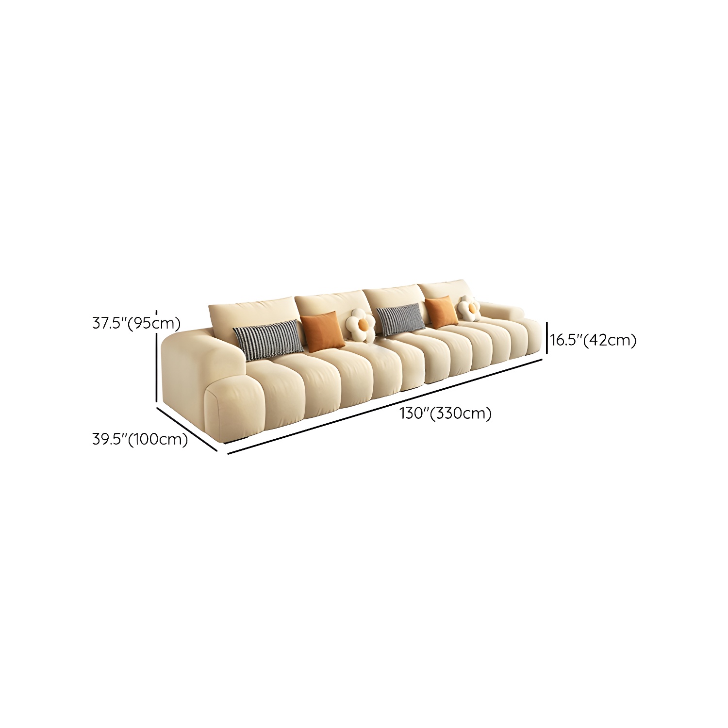 Modern Suede Sectional Sofa with Black Pine Wood Frame and Scratch Resistant Design - image 23