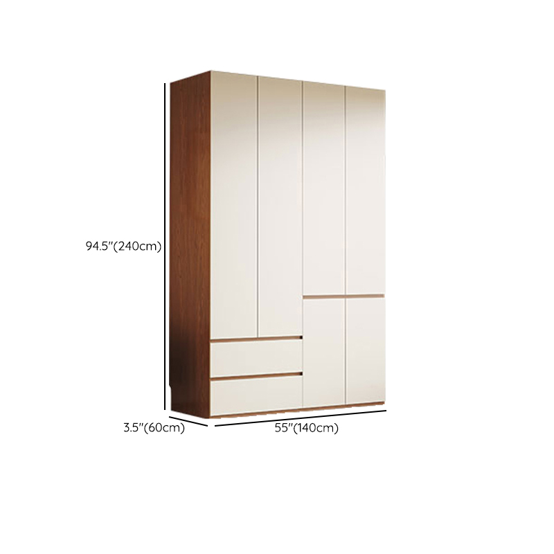 White Modish Manufactured Wood Armoire Cabinet with Soft Close Drawer, Soft Close Door, Interior Shelves, and Clothing Rod - image 12