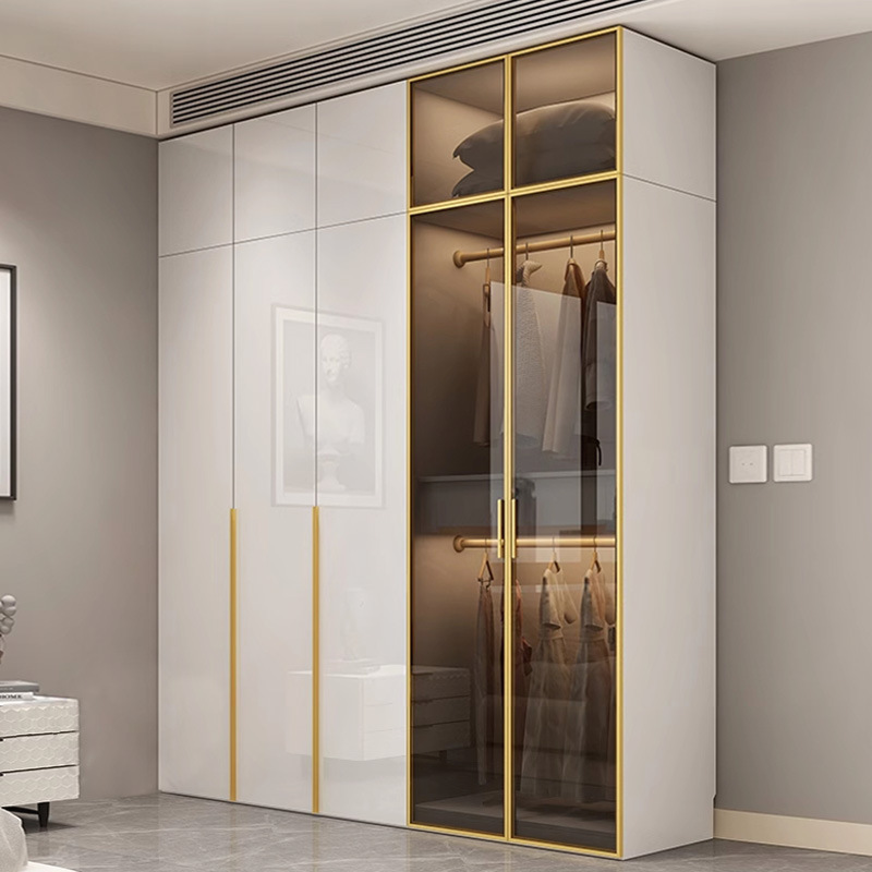 Chalk Minimalist Laminate Cabinet Armoire with Soft Close Drawer, Soft Close Door, Interior Shelves, and Clothing Rod - image 3