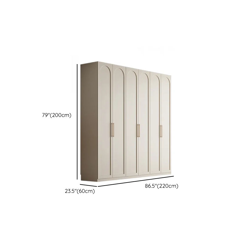 White Casual Manufactured Wood Independent Armoire Cabinet with Compartments, Soft Close Door, and Interior Shelves - image 14