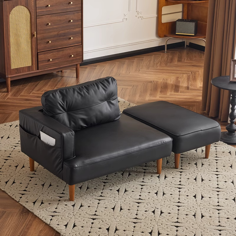 Contemporary Modern Solid Color Scratch-immune Standard Sofa/Loveseat/Single Sofa in Gray/Sage/Sepia for 2 People with Receptacle and Ottoman - image 8