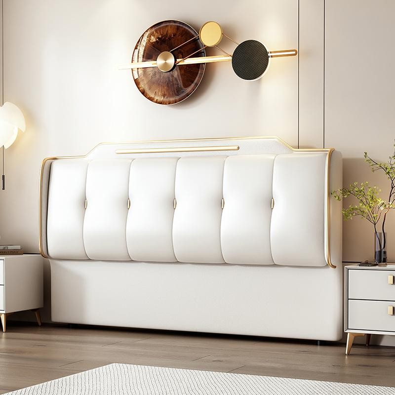 Art Deco Style Panel Headboard in Pine Wood with No Distressing, Rectangle Shape for Queen/Full/Twin XL Bed, Featuring Sponge Upholstery and Standard Height - image 4