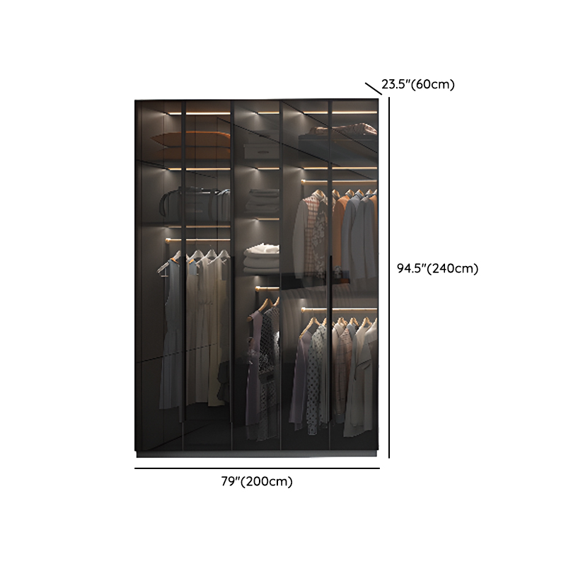 Midnight Black Unattached Lumber Armoire Cabinet with Soft Close Door, Interior Shelves, Clothing Rod and Soft Close Drawer - image 21
