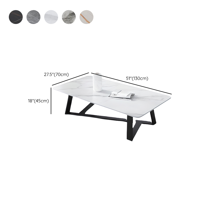 Funky Square Sintered Stone Coffee Table with X Base, Scratch-immune, and Single Set - image 13