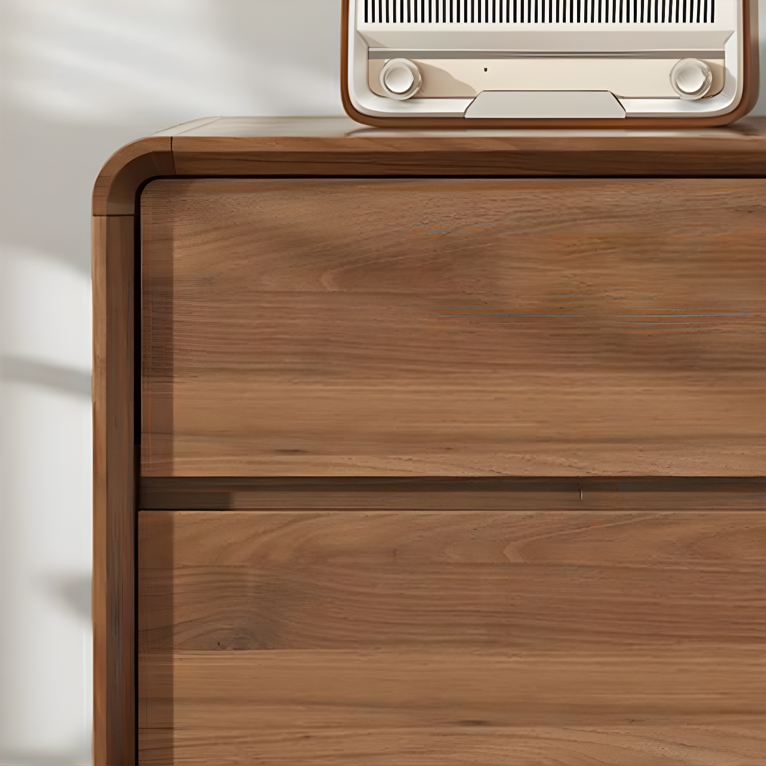 Drawers Included Rubber Wood Chest Brown Wood Grain Design for Home - image 11
