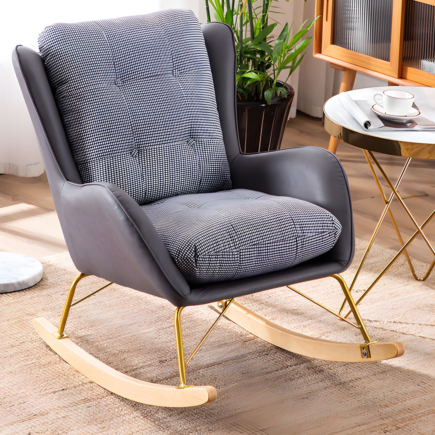 Modern Style Lounge Leisure Rocking Chair Home Lazy Sofa Chair - image 6