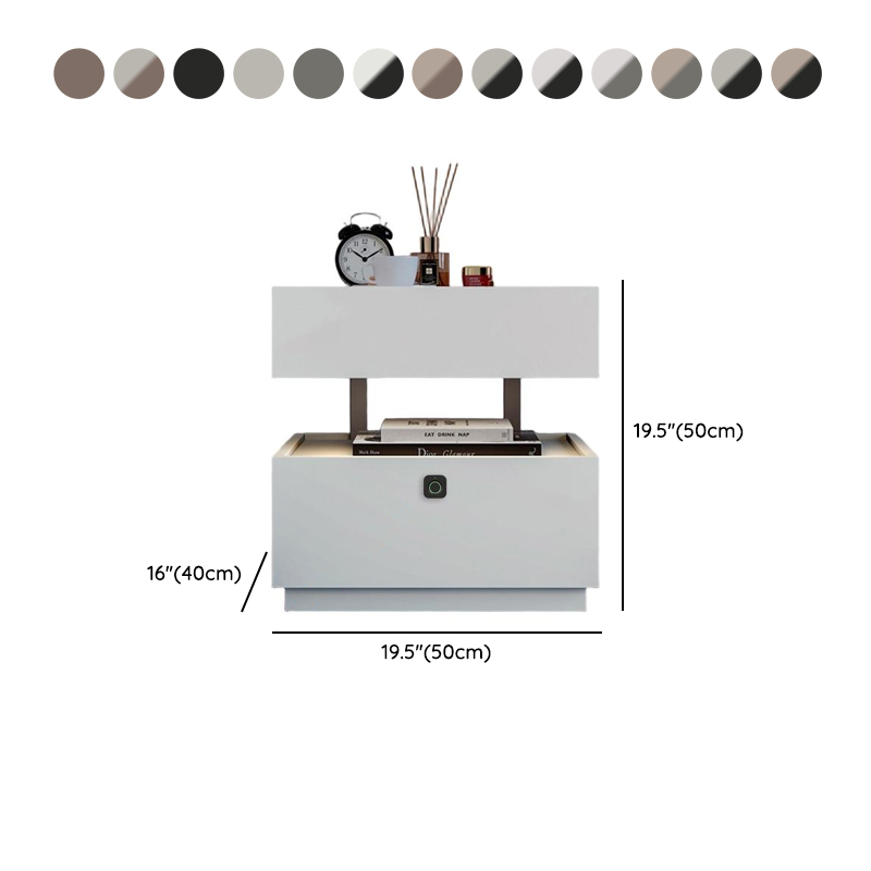 Organic Modern Nightstand With Drawer Organization with Particle Board Wood Countertop and Illuminating Lighting - image 20