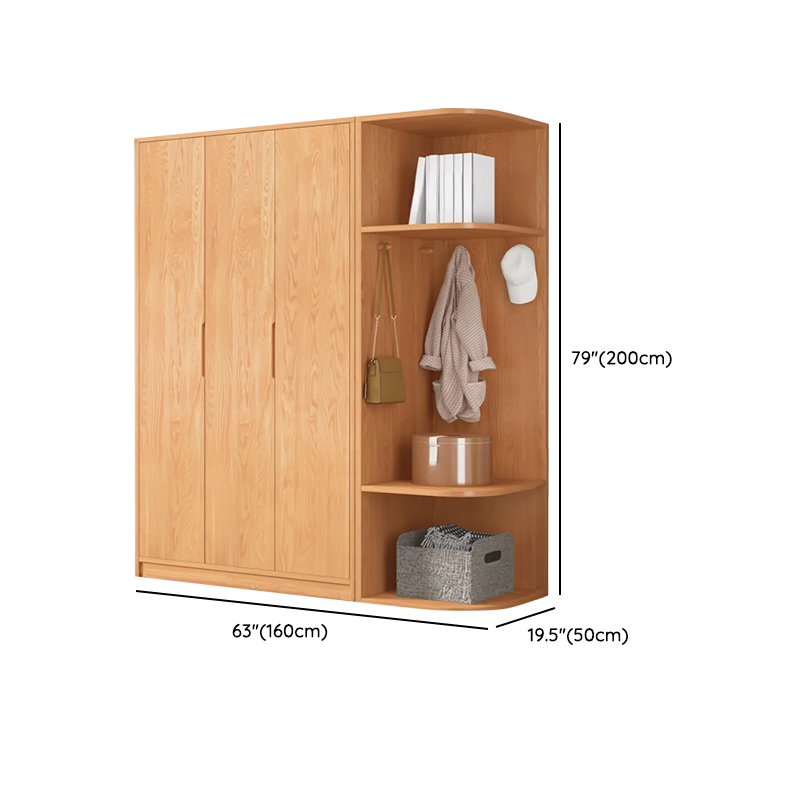 Wood Color Nordic Unfixed Wardrobe Closet - image 40