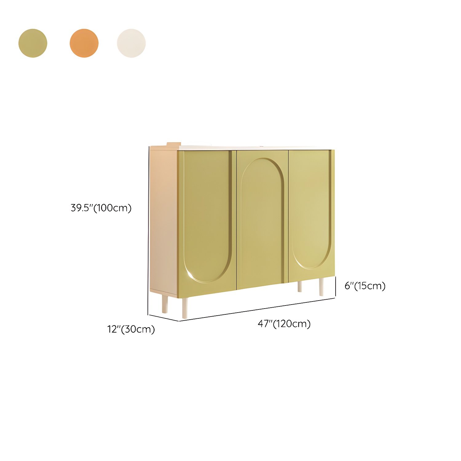 Scandinavian Wood Sideboard Credenza with Cabinet and Adjustable Shelves - image 14