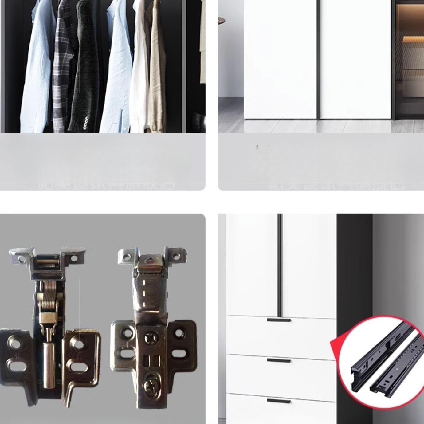 Convenient White Wardrobe Armoire with Shelves and Clothing Rod - image 7