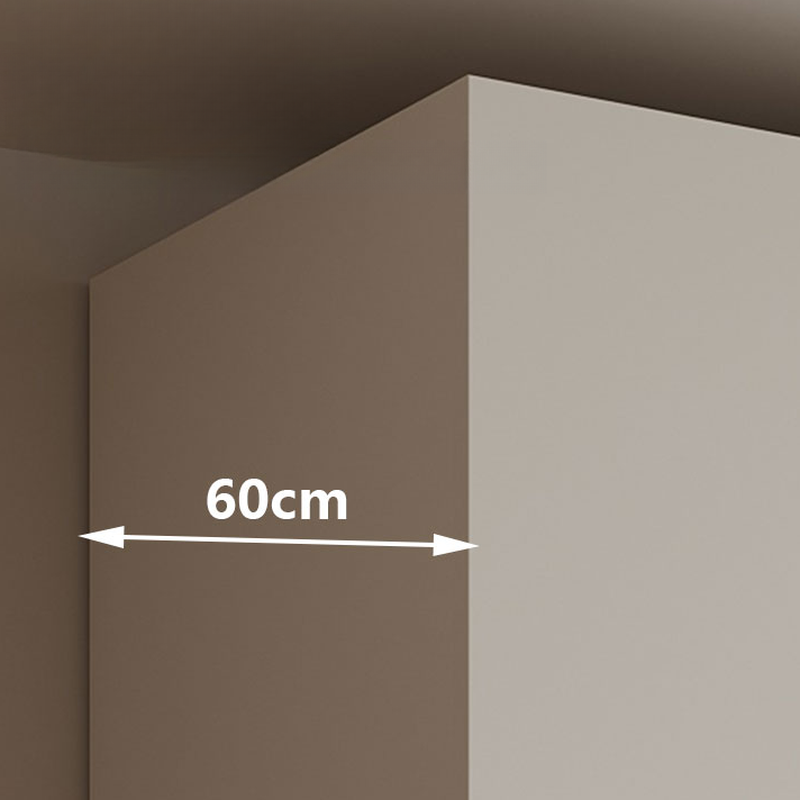 White Modish Laminate Wardrobe Armoire with 3-Drawer, Soft Close Door, Interior Shelves, and Hanging Rod - image 3