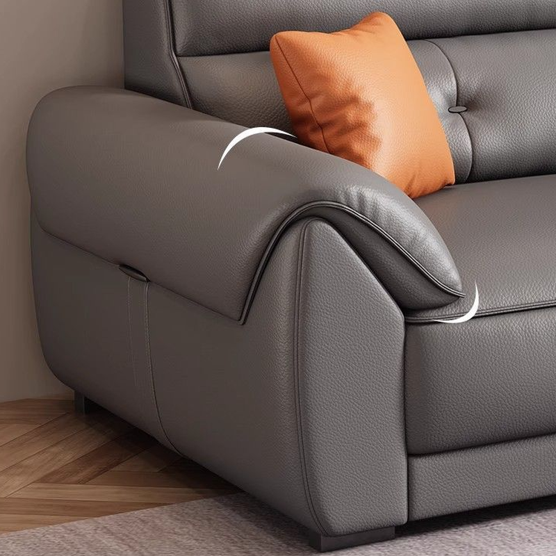 Casual Straight Scratch-repellent Sofa in Dove Grey with Horizontal Orientation, Latex Seat Fill, and Flared Arm - image 7