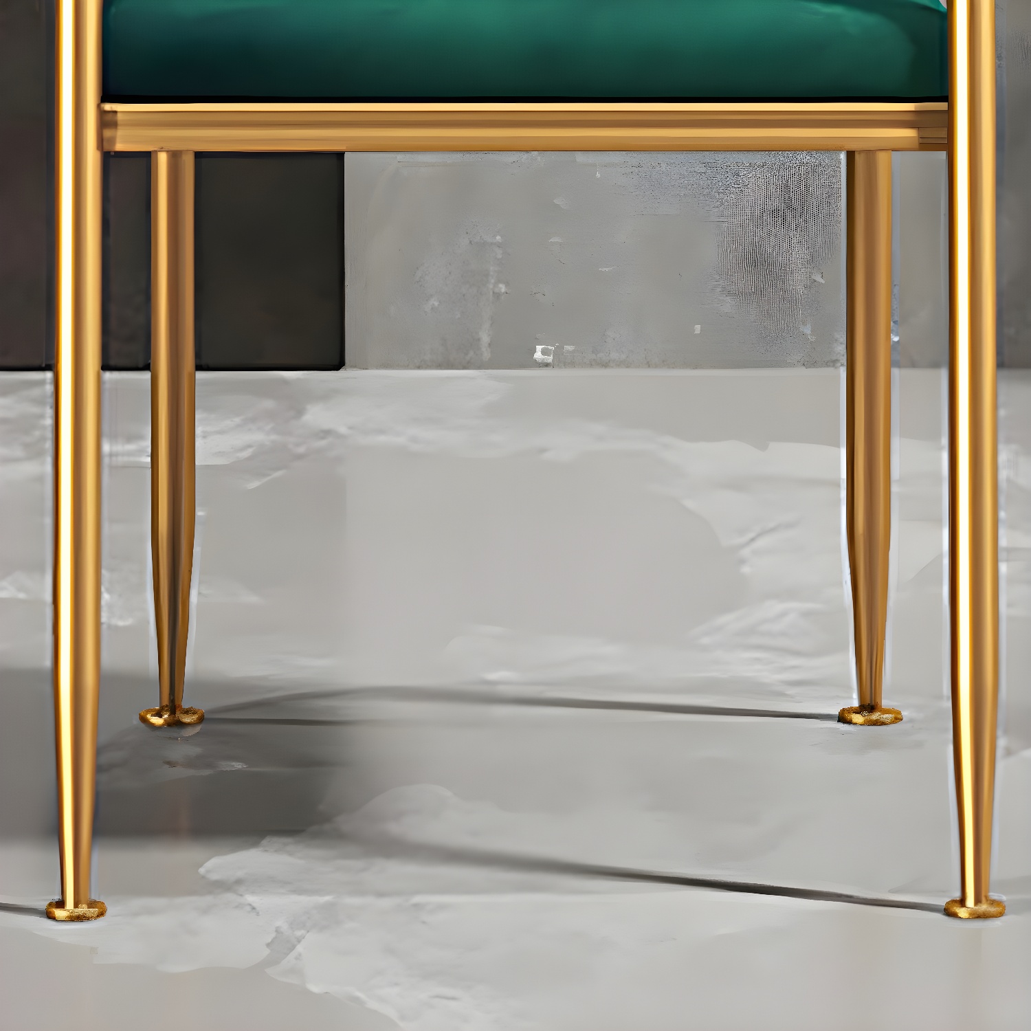 Glam Gold Metal Arm Chair Open Back Dining Side Chair with Upholstered - image 19