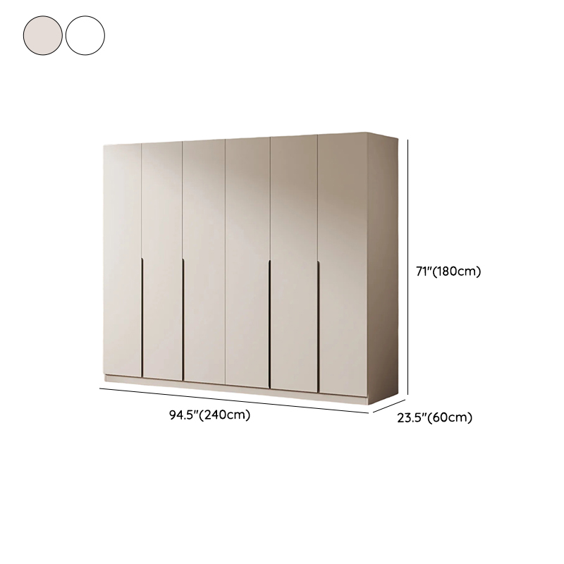 Minimalist Manufactured Wood Independent Wardrobe Closet with Soft Close Door, Interior Shelves, and Clothing Rod - image 13
