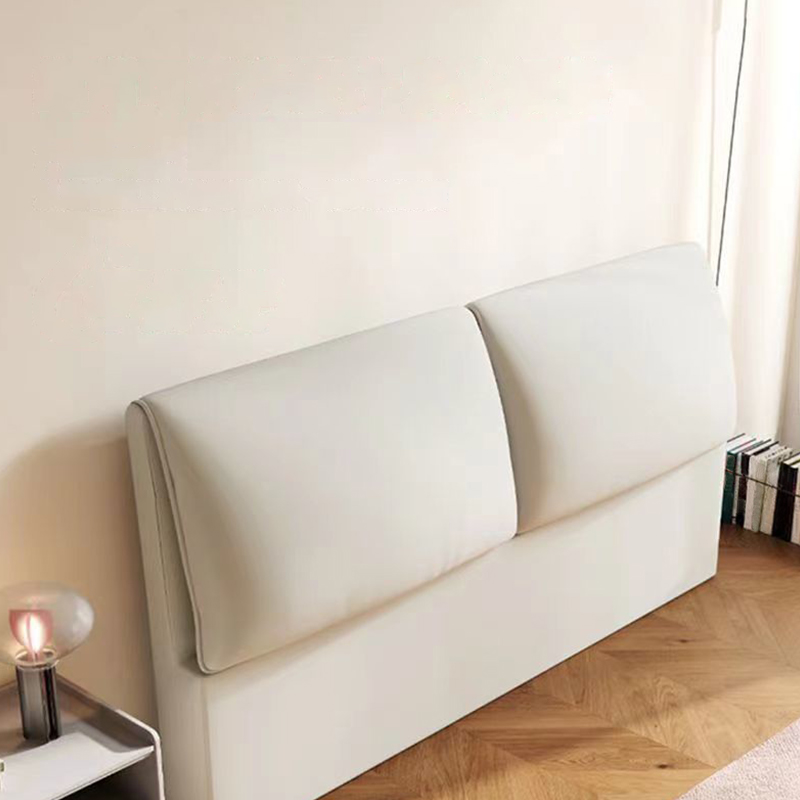Trendy Panel Headboard in Natural Wood with No Distressing, Rectangle Shape for King/Queen/Full Bed, Cotton Upholstery, Standard Height - image 8
