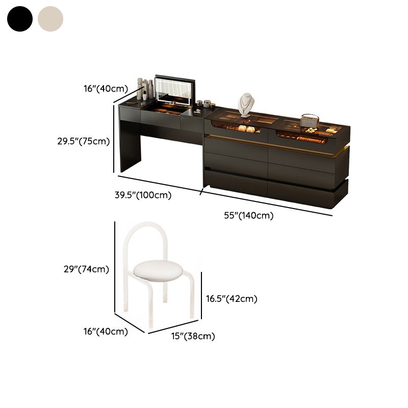 Lumber Vanity Set with Illumination Light, Scalable, Dividers, 2-in-1, Adjustable Touch and Brightness - image 21