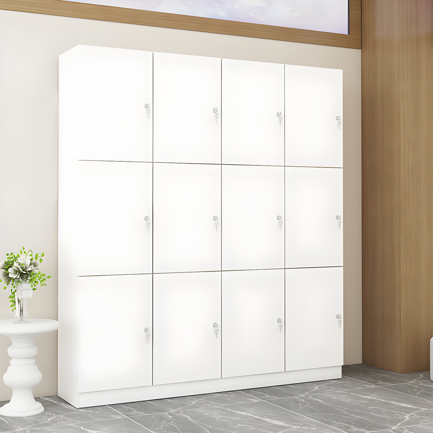 Manufactured Wood Matte Finish Storage Cabinet Modern Cabinet for Bathroom - image 8