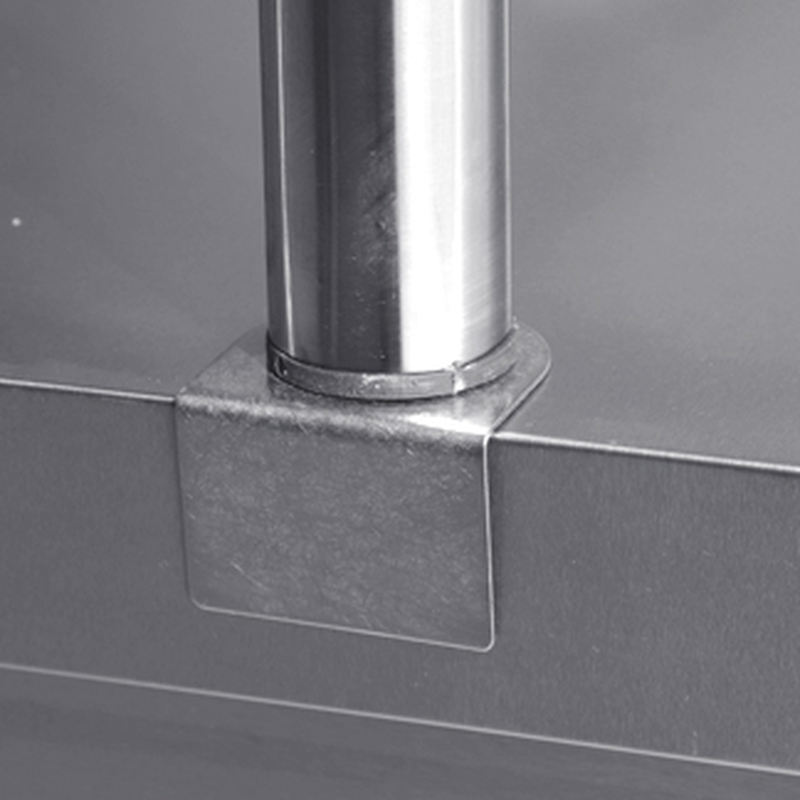 Silver Scullery Sink Cabinet with Reflecting Stainless Alloy Countertop, Self-supporting and Culinary Equipment Storage - image 10