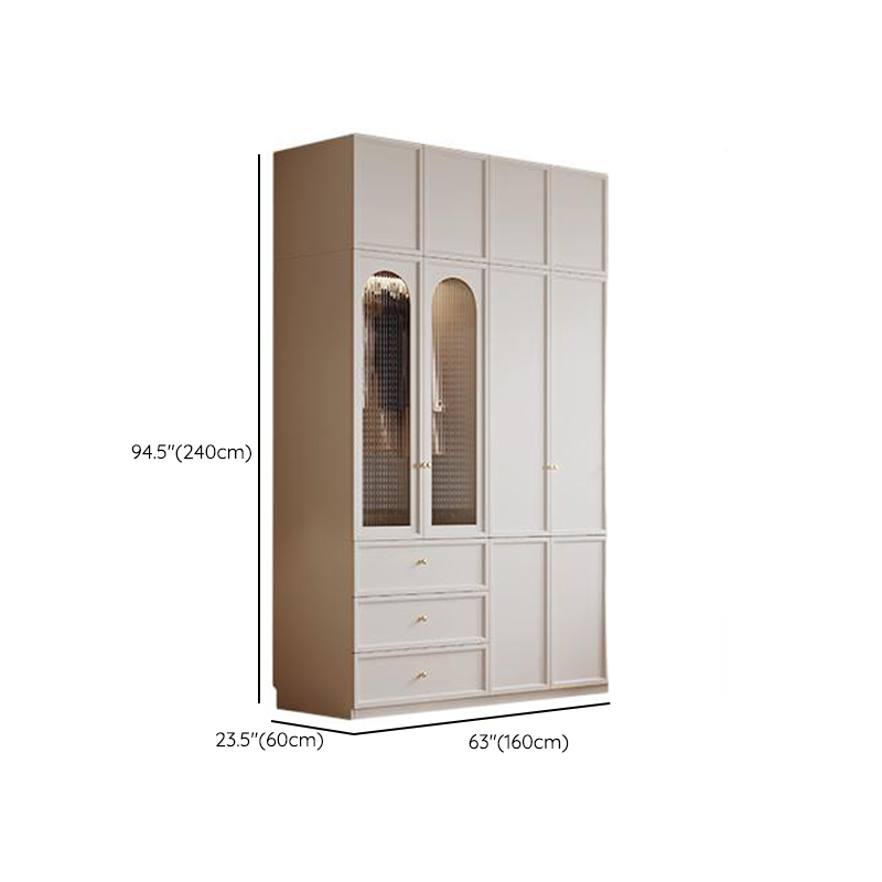 Casual Wooden Independent Armoire Cabinet with 3-Drawer, Interior Shelves, and Hanging Rod - image 11