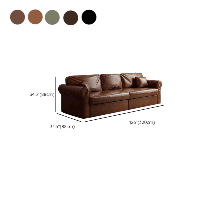 Modish Solid Color Stain Resistant Standard Sofa in Black/Jade Green/Taupe for 4-seater/5 Person with 2 Pillows - image 21