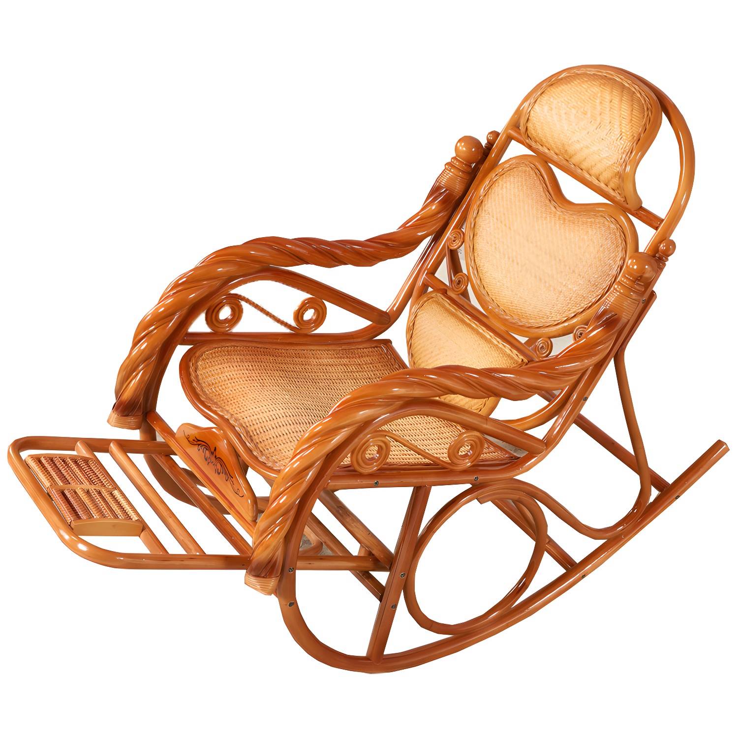 Mid Century Modern Recliner Chair Rattan/Wicker Recliner Chair for Living Room - image 20