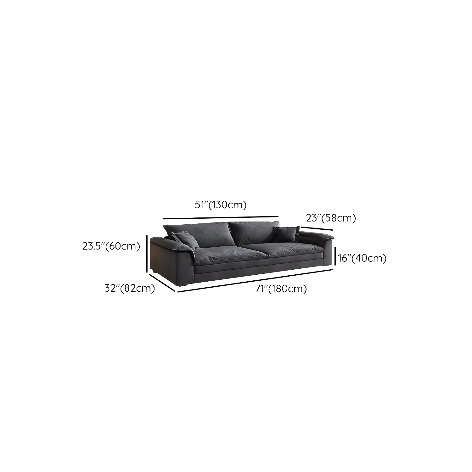 Modern Flared Arm Sofa with Water Resistant and Bolster Pillows - image 16