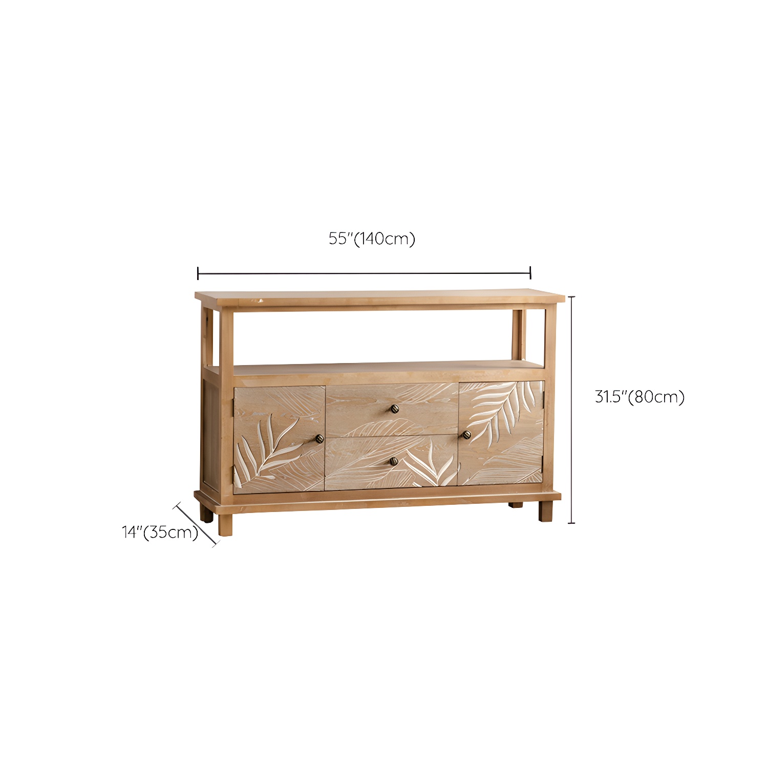 Modern Standard Storage Cabinet Solid Wood Cabinet with Drawer - image 14