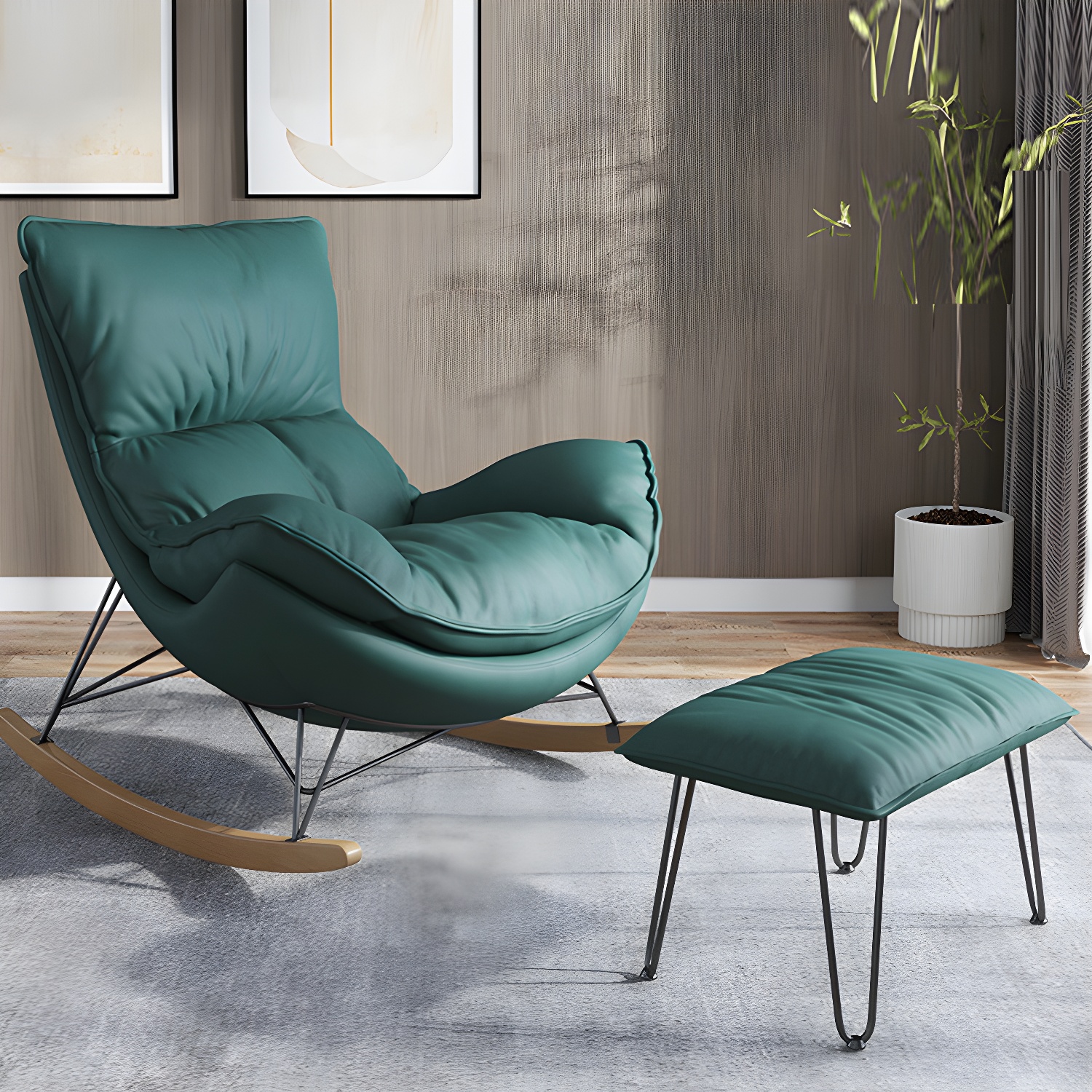 Modern Style Rocking Chair Indoor Sofa Rocking Chair for Living Room - image 6