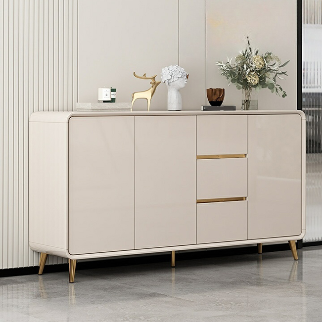 Elegant Wood Buffet with 3 Drawers and Cabinets for Kitchen Storage - image 2