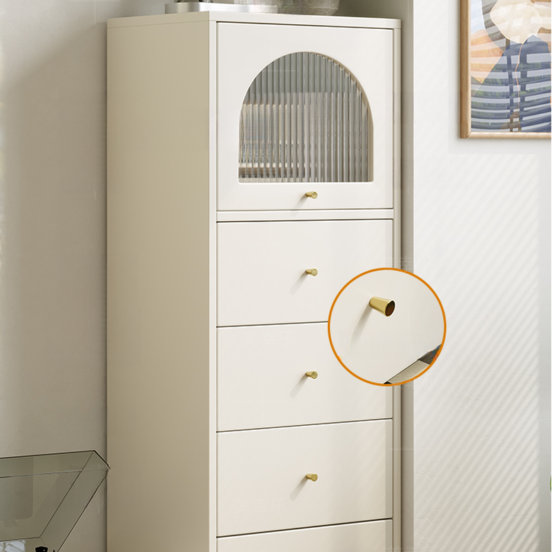 Chalk French Provincial Raw Wood Combo Dresser for Parlor with 5/6/4 Drawers and Hutch in Vertical Orientation - image 5