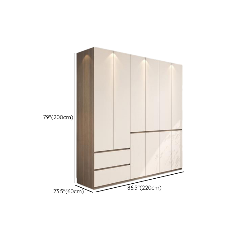 White Modish Manufactured Wood Independent Armoire Cabinet with Soft Close Drawer, Soft Close Door, and Interior Shelves - image 15