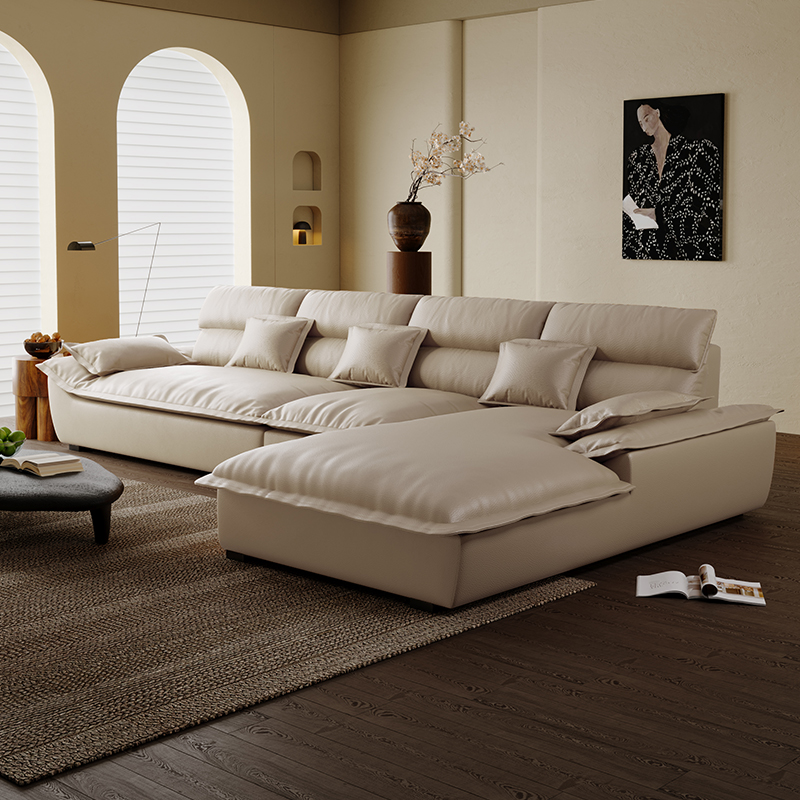 Modern Simple Style Midnight Black/Sepia/Chalk L-Shape Sofa Recliner Seats 5 - image 18