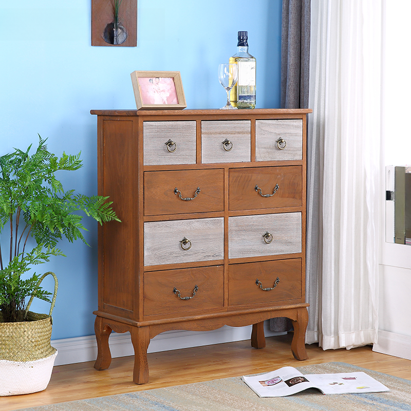 French Wood Vertical Console Dresser with 9 Drawers/7 Drawers/10 Drawers - image 4