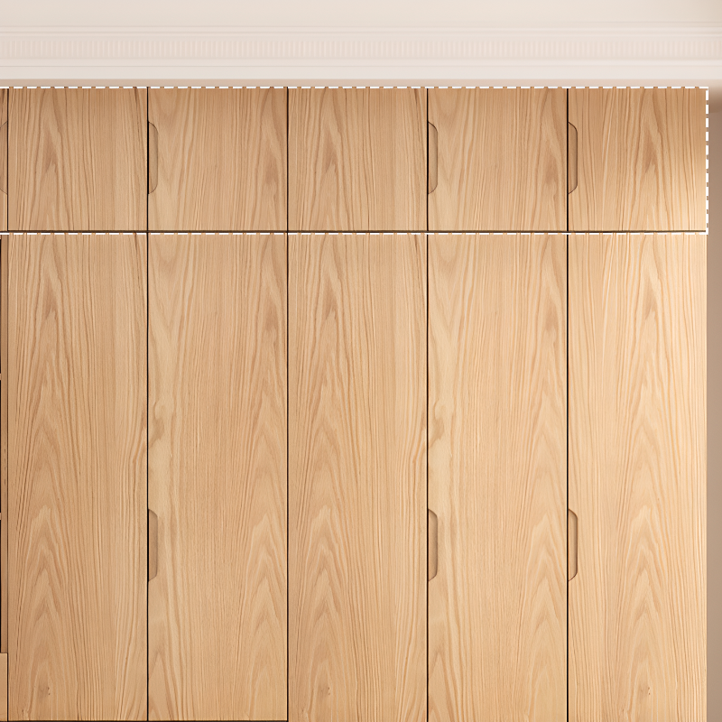 Unattached Natural Color Wardrobe/Non-Hanging Armoire with Gate - image 7